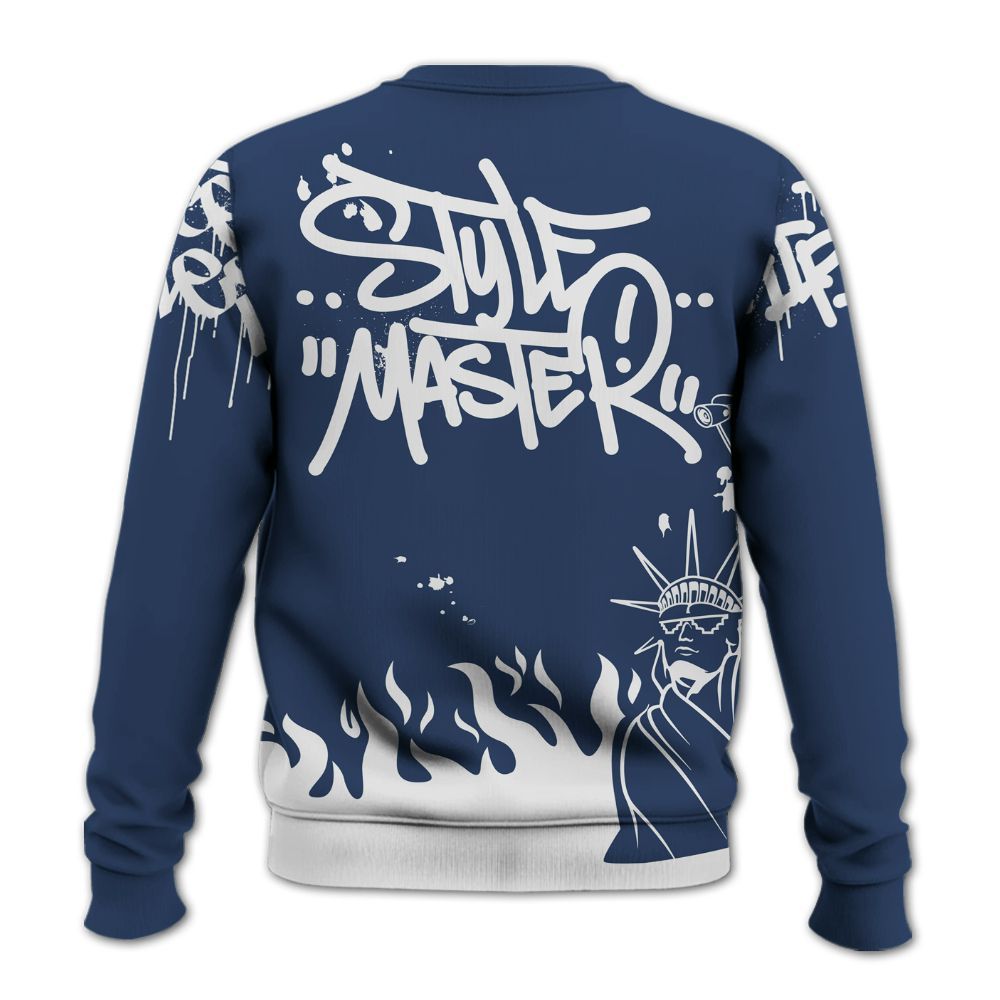 Sweatshirt To Match Low 85 Metallic Blue 1s - Graphic Fck Around Find Out All Over Print
