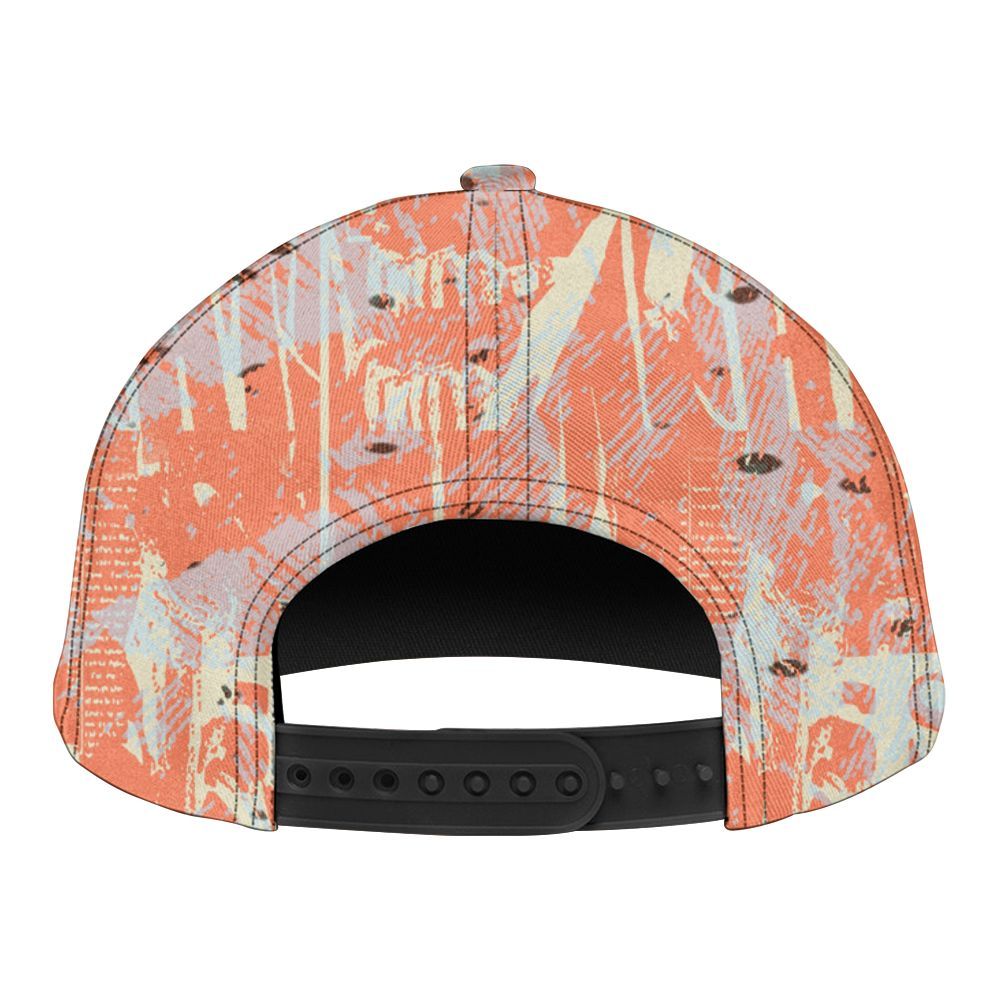 Snapback To Match DJ Khaled Crimson Bliss 5s - Grunge Pattern Graphic