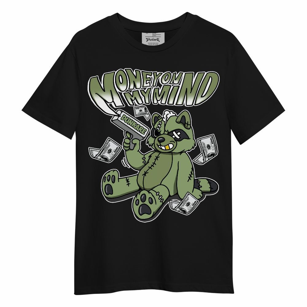 Shirt To Match Oil Green 4s - Money On My Mind Raccoon Unisex Shirt