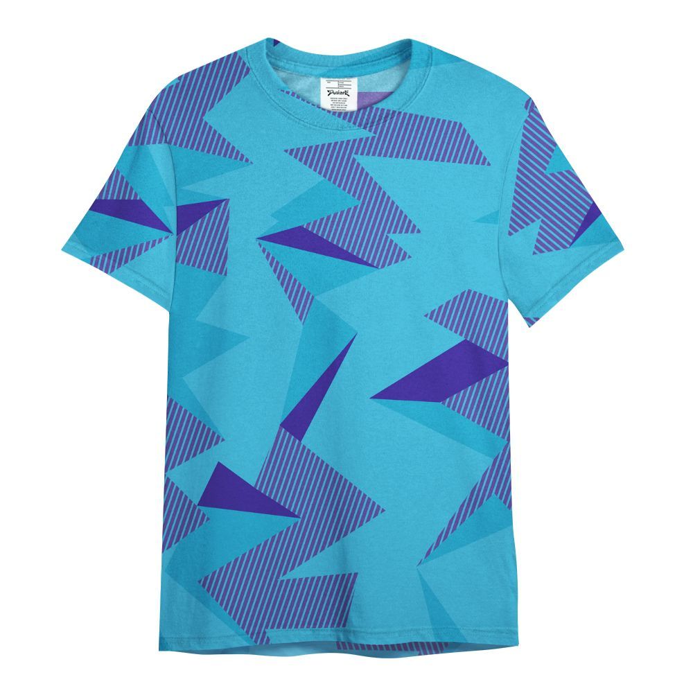 Shirt To Match Retro Aqua 6s - Geometric Camouflage Pattern All Over Print