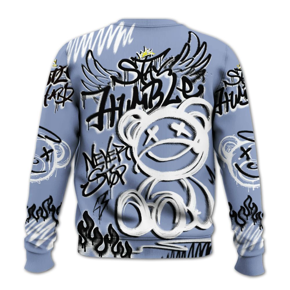 Sweatshirt To Match Retro Blue Grey 13s - Humble Drip Streetwear Graffity All Over Print