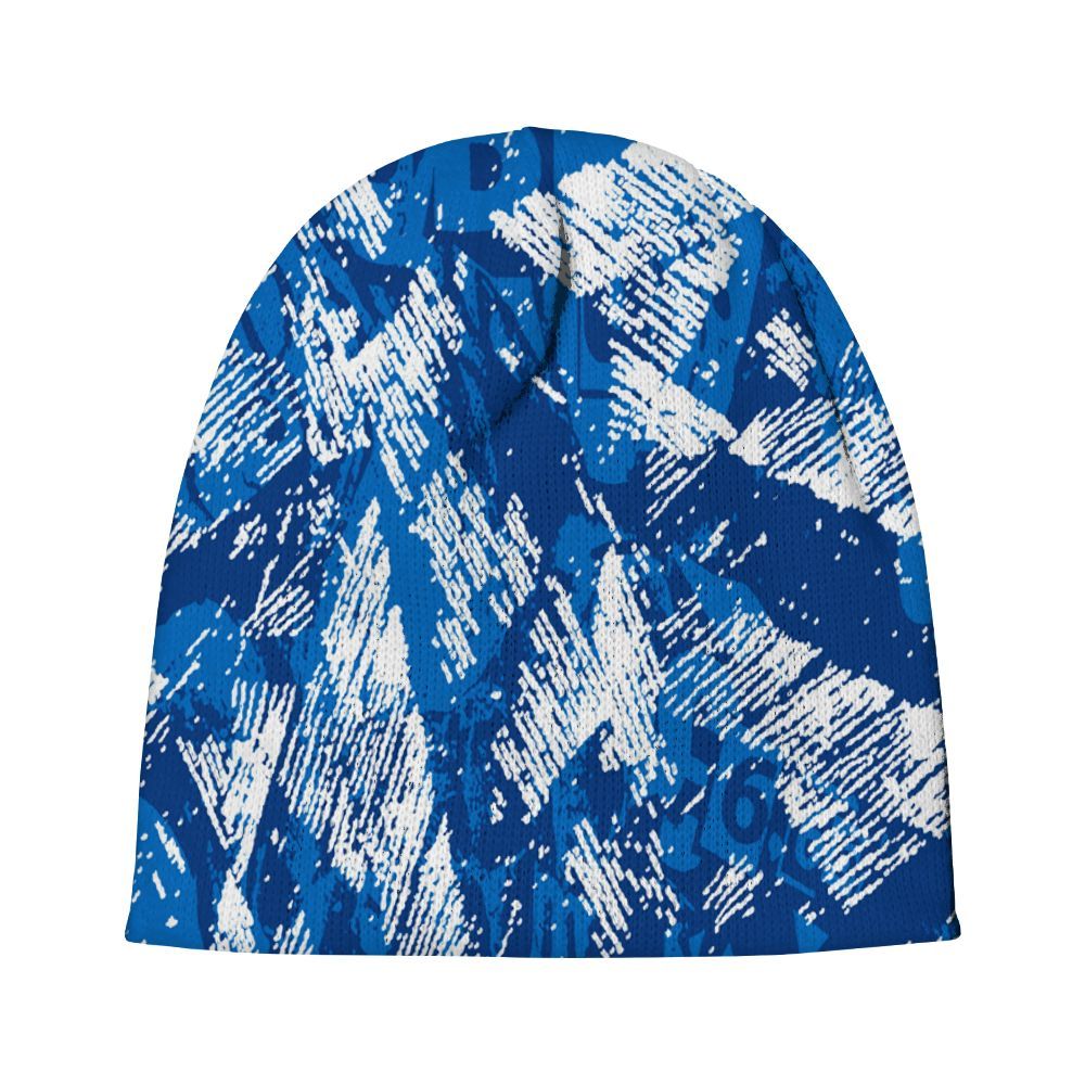 Beanie Hat To Match Blueberry 12s - Grunge Pattern Graphic
