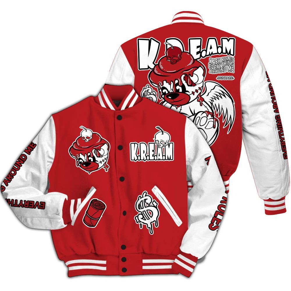Varsity Jacket To Match Retro Cherry 12s - Loot Bear All Over Print