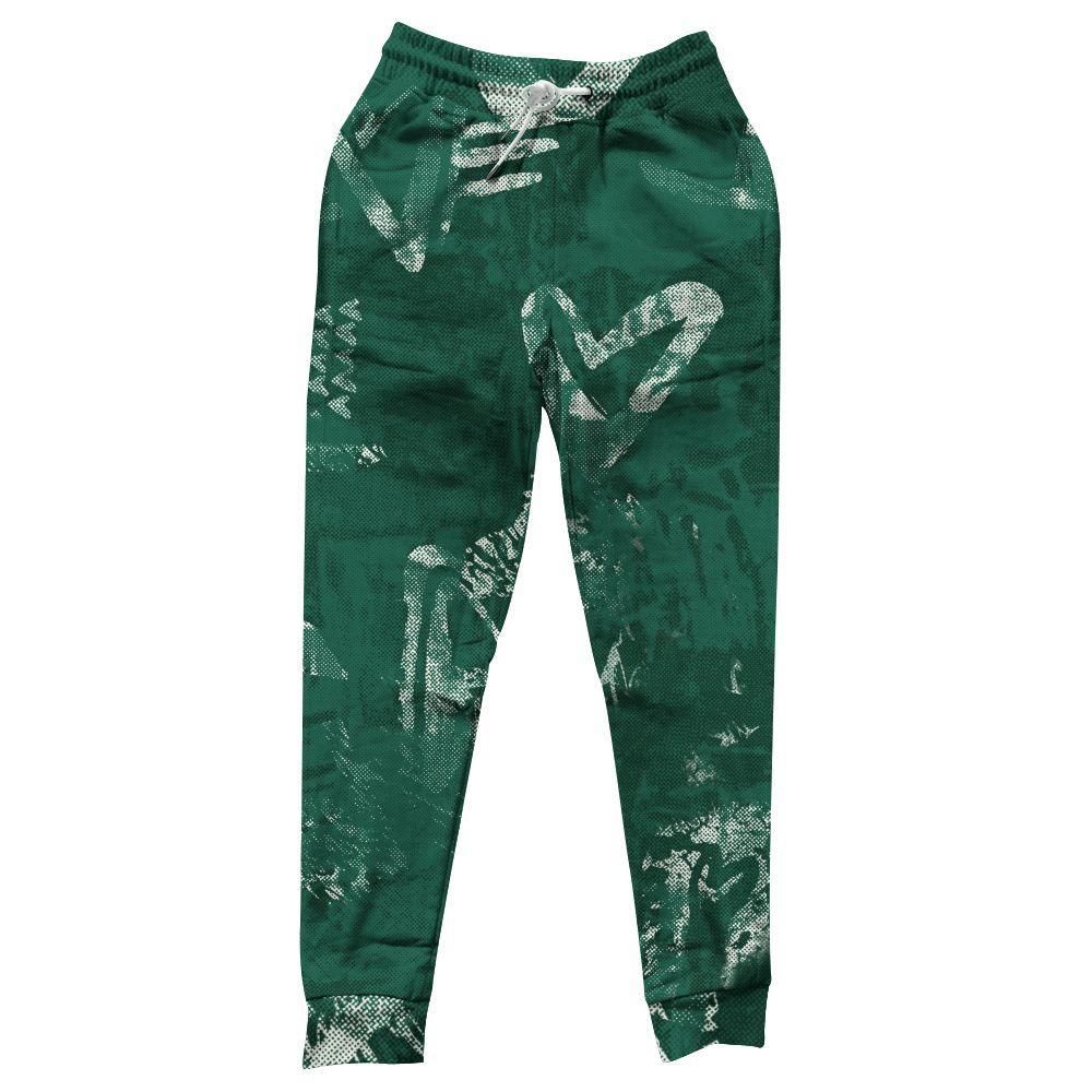 Sweatpant To Match Oxidized Green 4s - Heart Grunge All Over Print