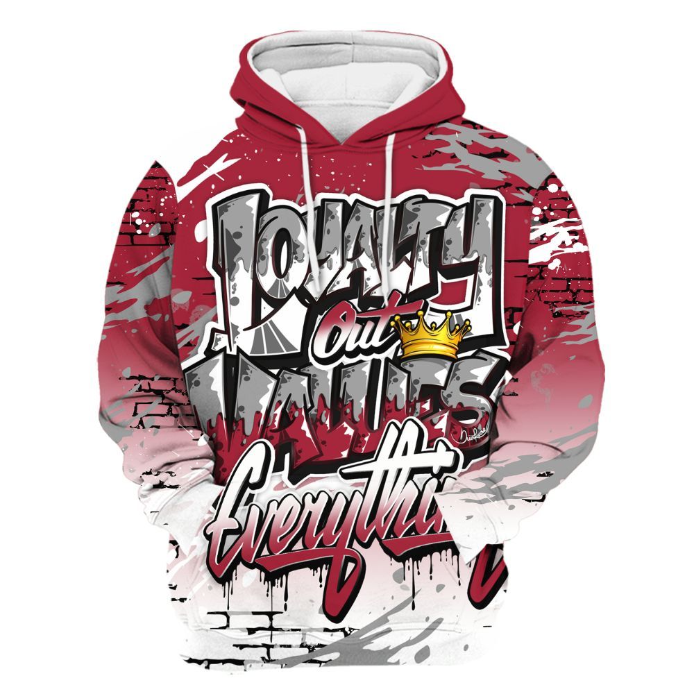 Hoodie To Match High OG Chicago Shadow 1s - Values Of Loyalty Drip All Over Print