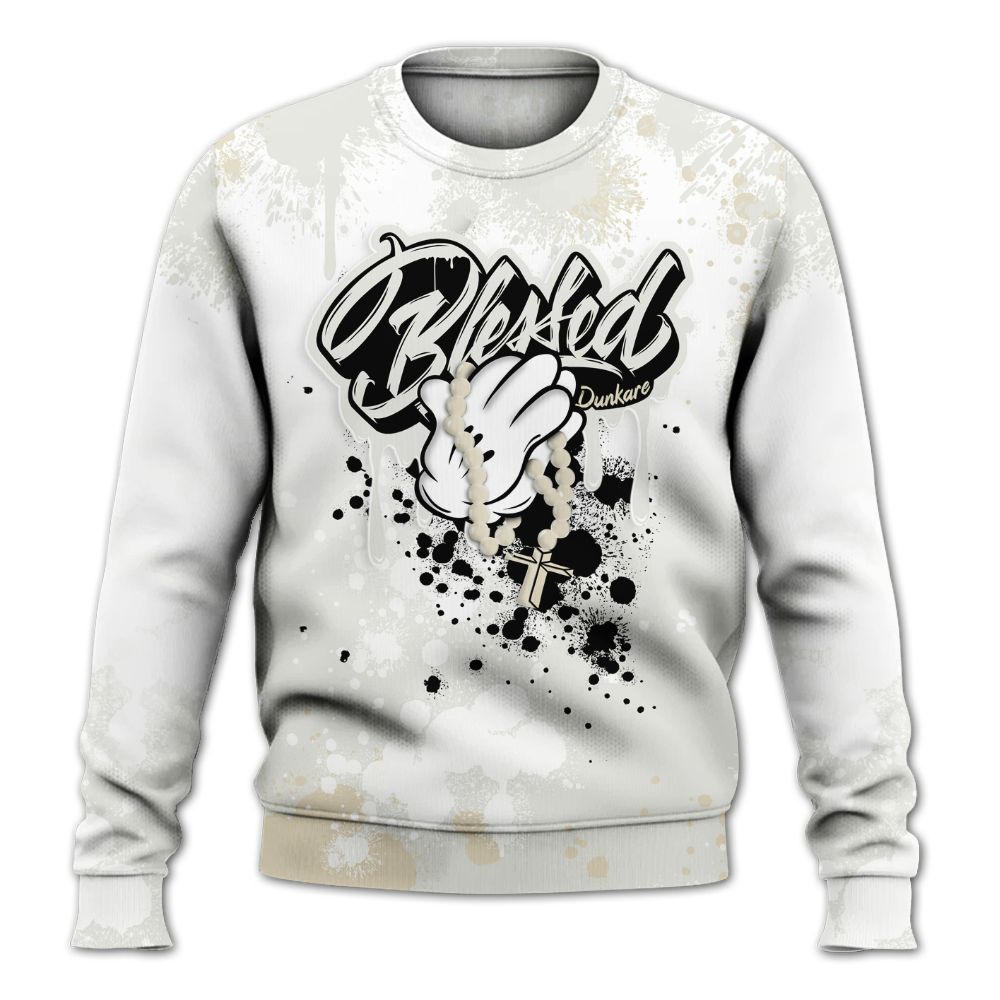 Sweatshirt To Match Grand Finale 11s Shirt, God Blessed Ink Drip All Over Print