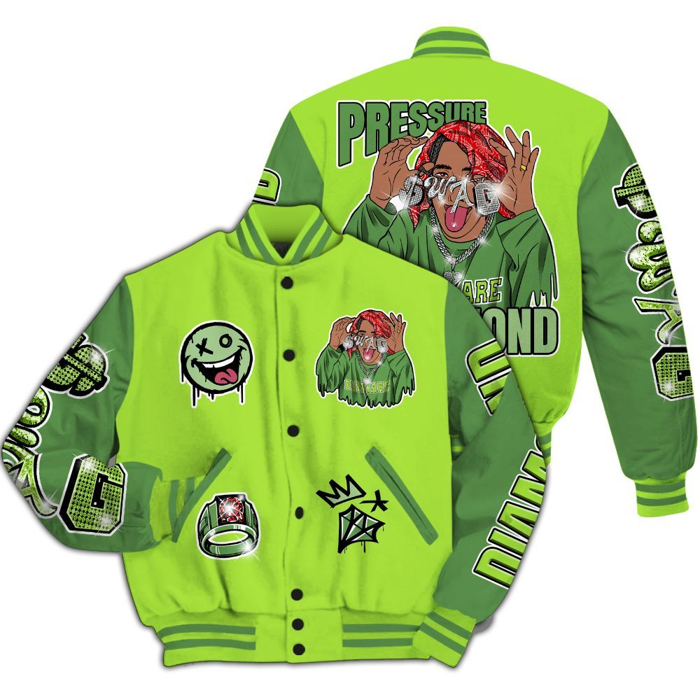 Varsity Jacket To Match Kobe 6 SE Grinch - Pressures Makes Varsity Jacket To Match All Over Print