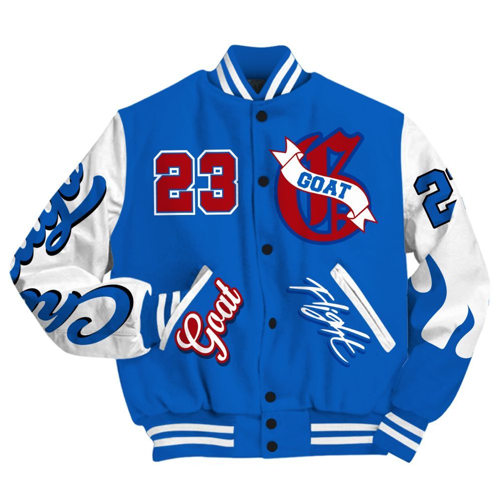 Varsity Jacket To Match Kobe 6 Game Royal - The G.O.A.T Flight Streetwear All Over Print