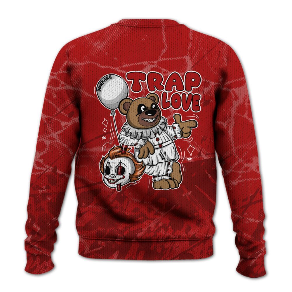 Knitted Sweater To Match Red Taxi 12s - Trap Loves Bear Profound