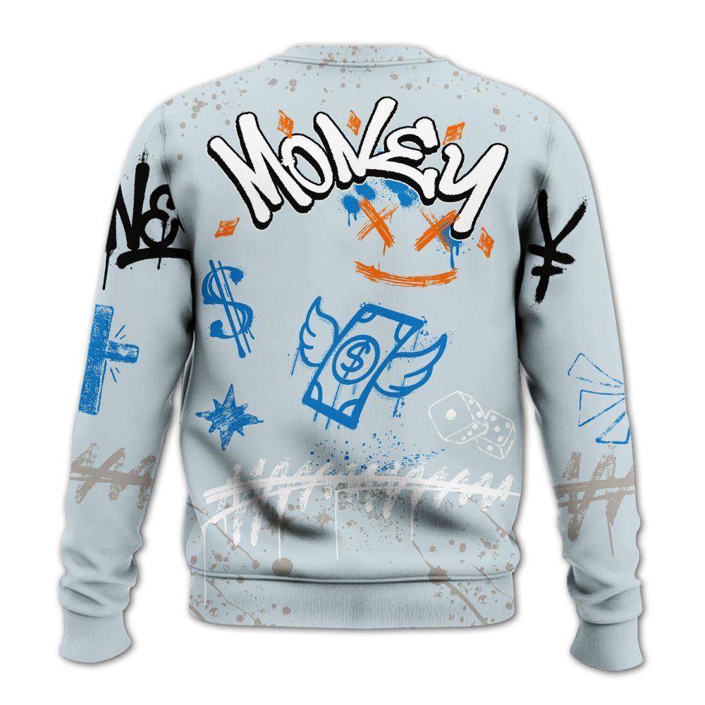 Sweatshirt To Match Retro High OG Alaska 1s - Everybody Paid In Full Crayon All Over Print