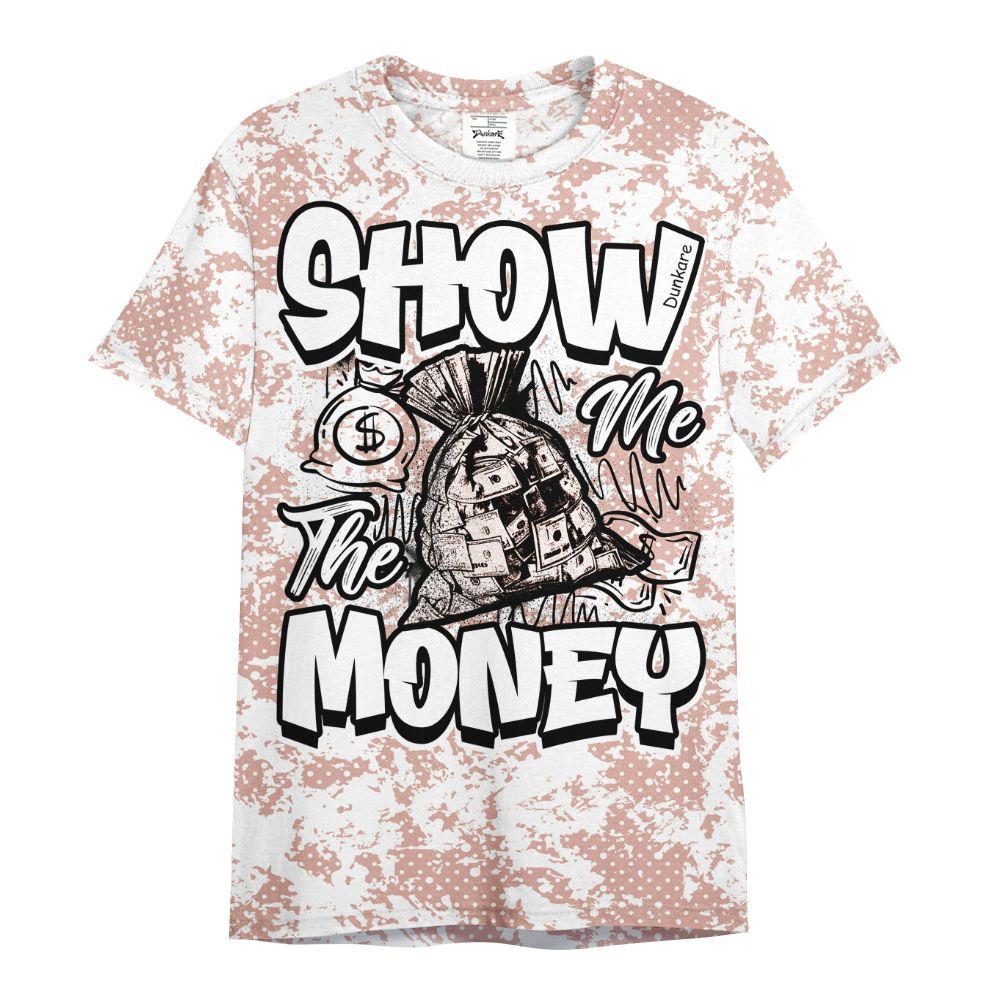 Shirt To Match Dunk Low Pink Velvet - Show Me The Money Retro All Over Print