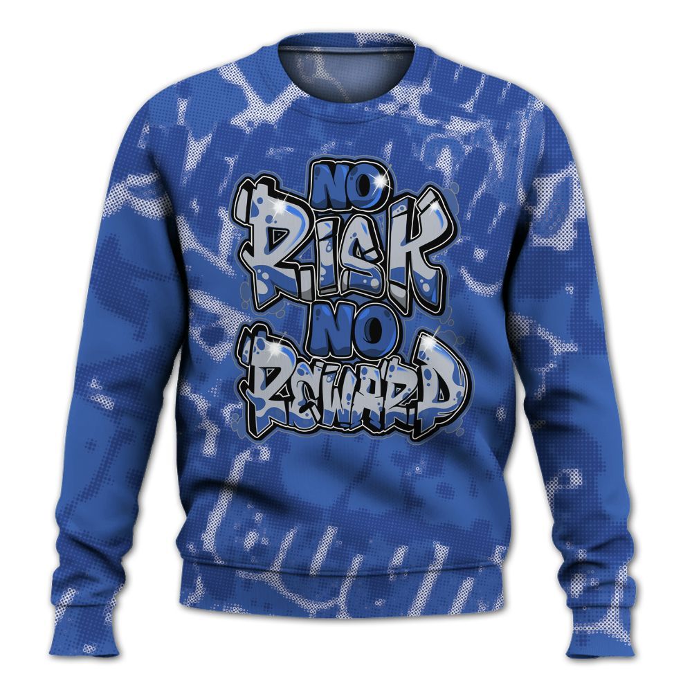 Sweatshirt To Match Air Foamposite One Royal - No Risks No Reward Street All Over Print