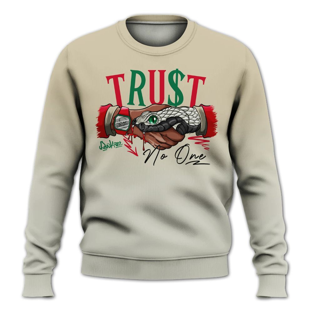 Sweatshirt To Match El Grito 5s - Snake Trust No One Drip All Over Print