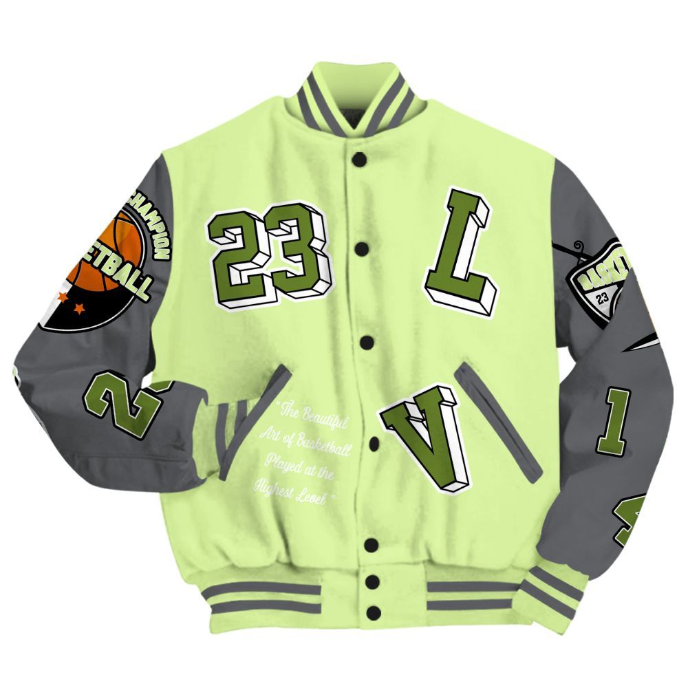 Varsity Jacket To Match Smoke Grey Volt TR 1s - The GOAT Got Em Streetwear All Over Print