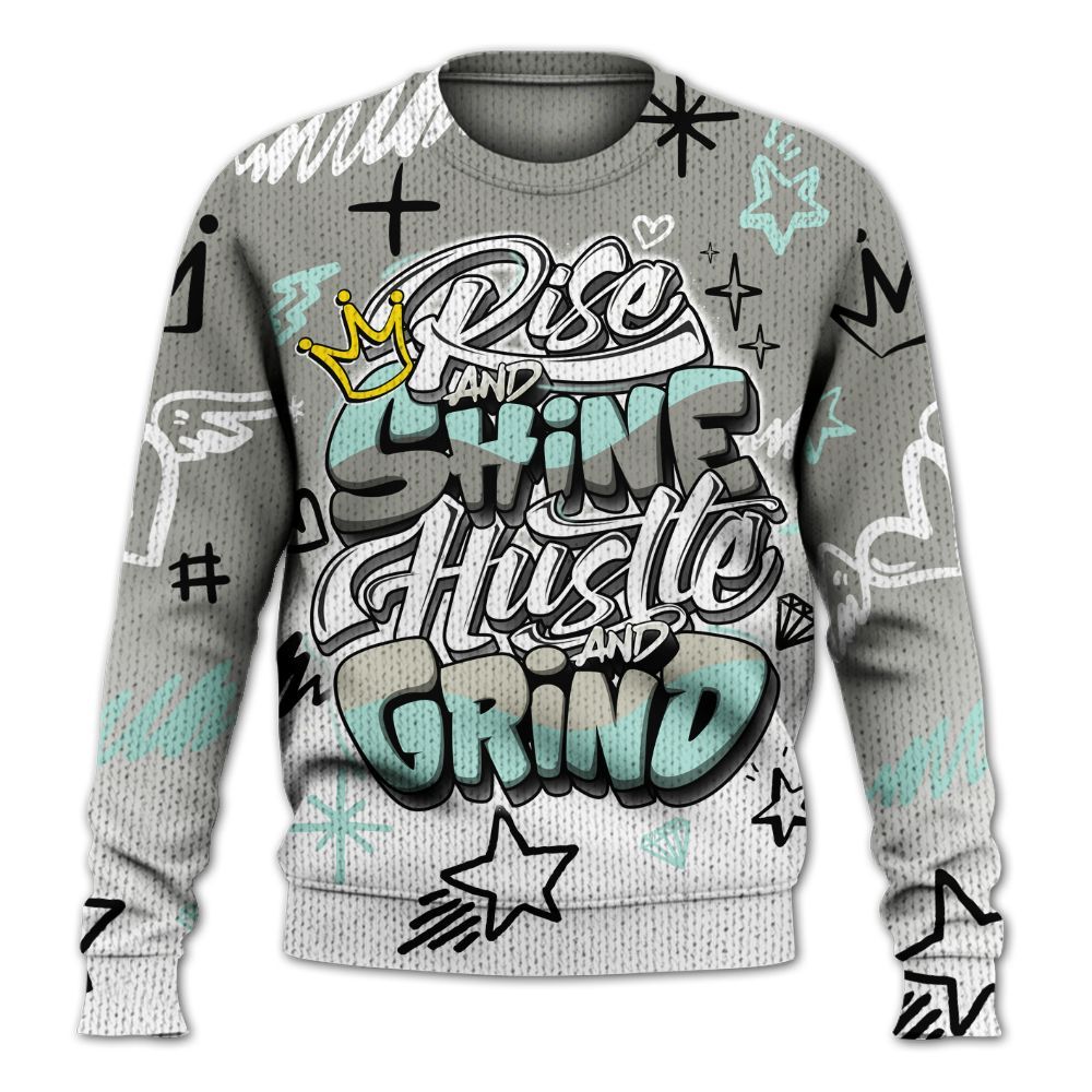 Knitted Sweater To Match Low OG Year Of The Snake 1s - Rise Shine Hustle Grind