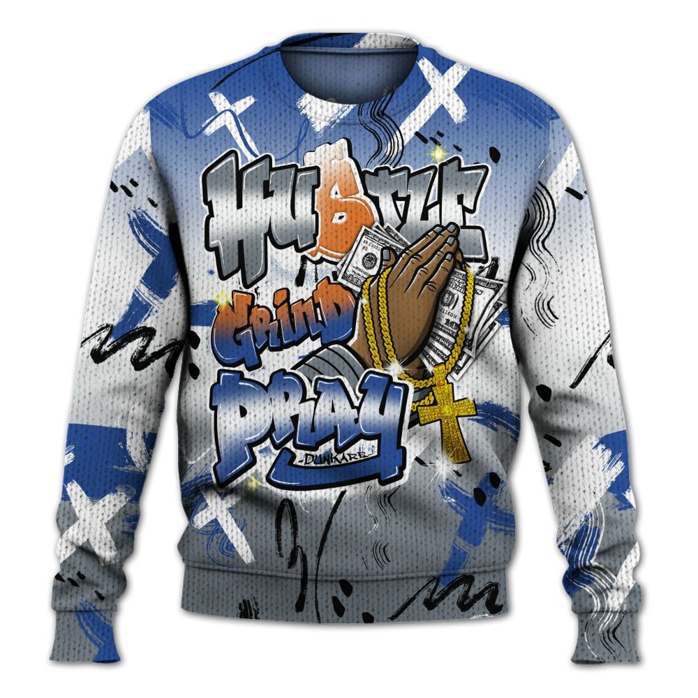 Knitted Sweater To Match RS-X GS League - Money Hustle Grind Pray