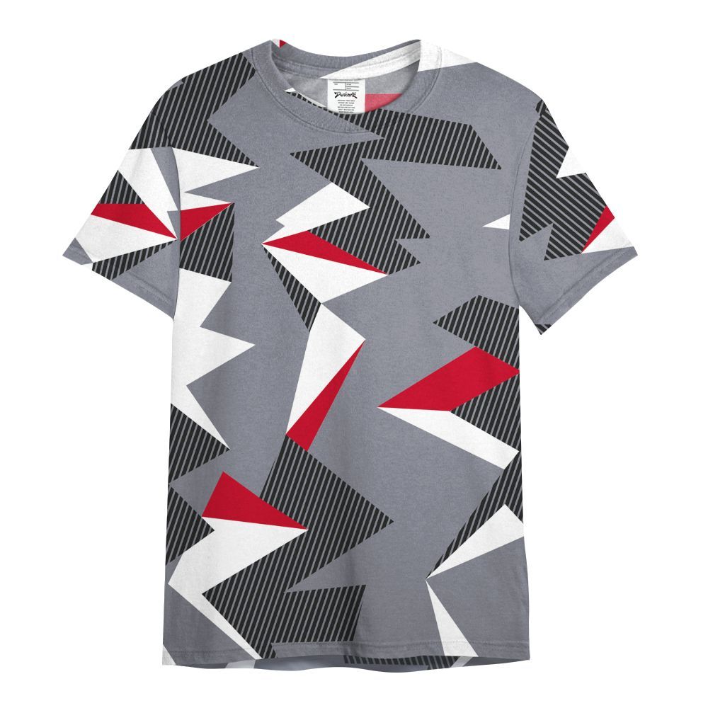 Shirt To Match Retro Black Flint 13s - Geometric Camouflage Pattern All Over Print