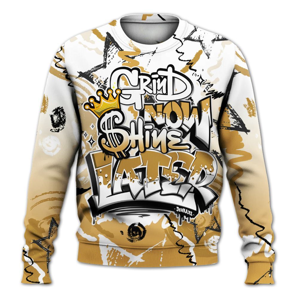 Sweatshirt To Match Low OG Rookie Of The Year 1s - Grind Shine Later Drip All Over Print