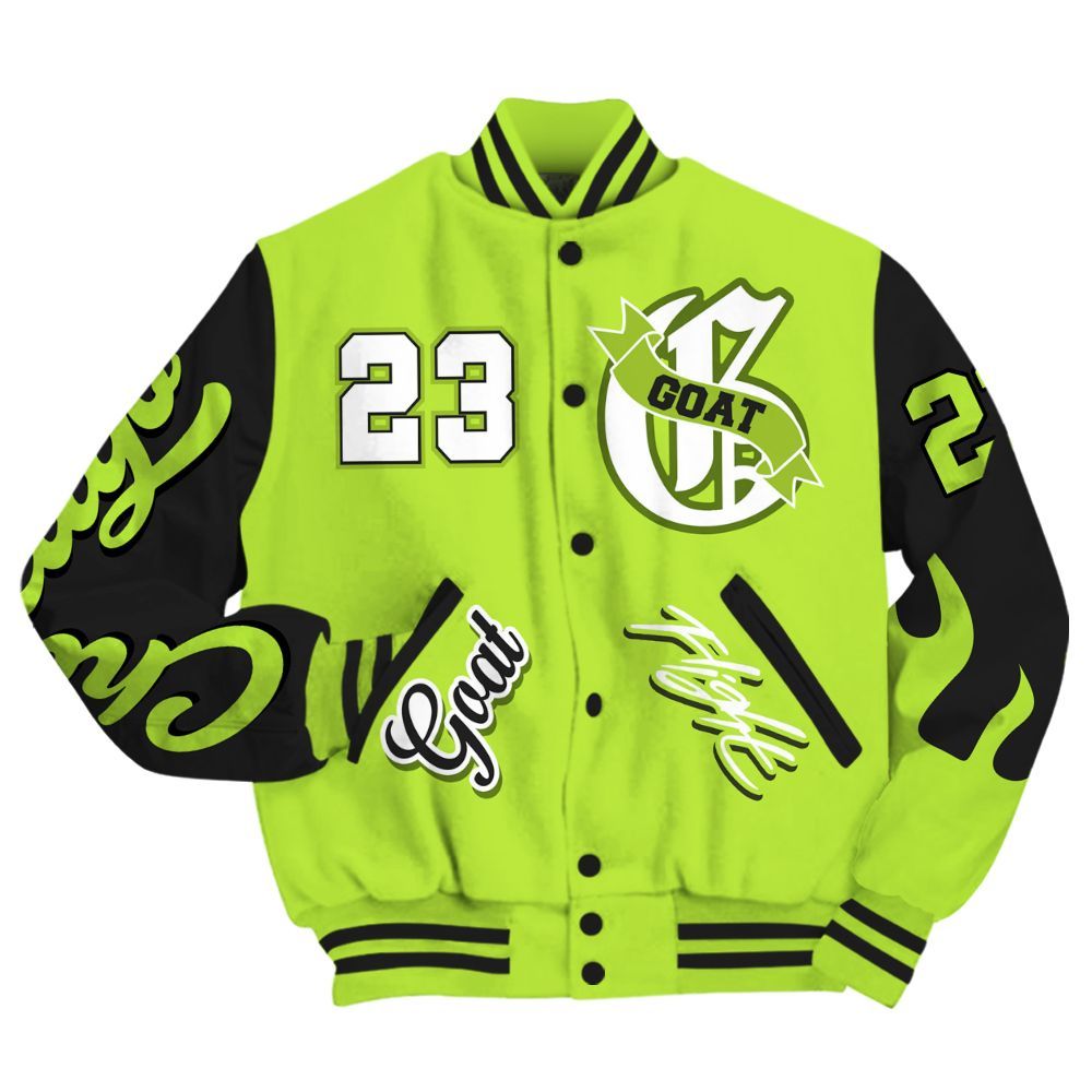 Varsity Jacket To Match Air Force 1 Low Dance Volt - The G.O.A.T Flight Streetwear All Over Print