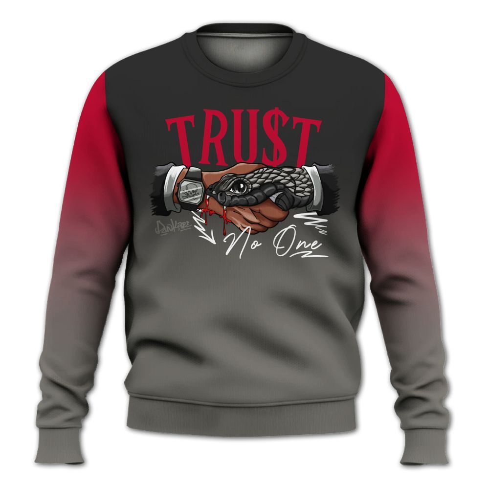 Sweatshirt To Match Shadow 2025 10s Shirt, Snake Trust No One Drip All Over Print