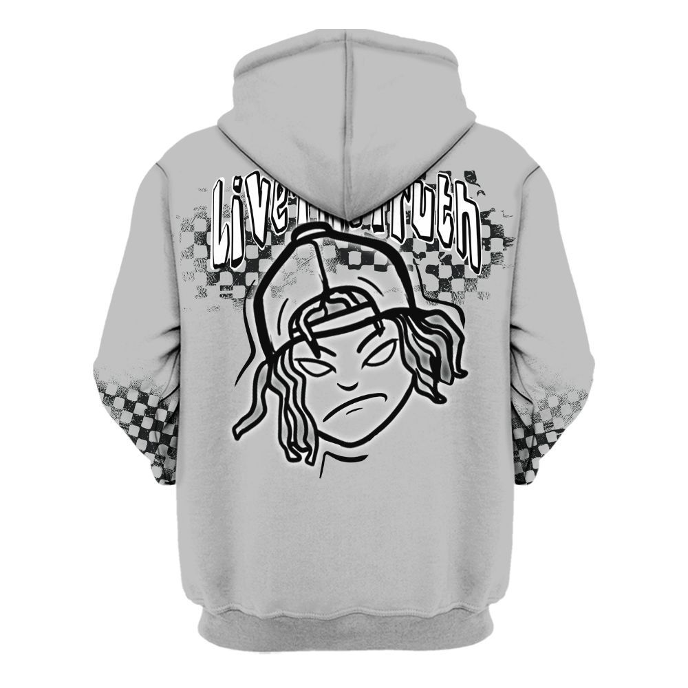Hoodie To Match Low 85 Metallic Black 1s - Feel Life Street Style All Over Print