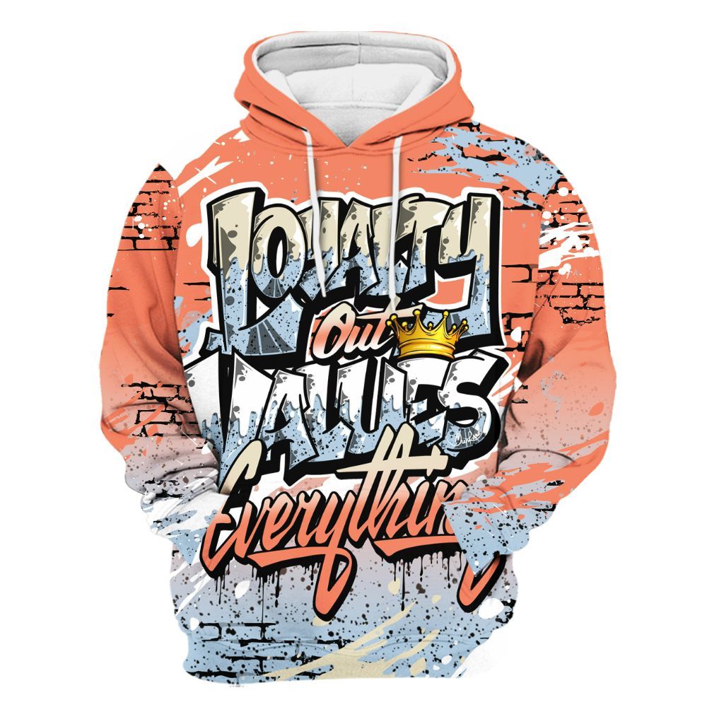 Hoodie To Match DJ Khaled Crimson Bliss 5s - Values Of Loyalty Drip All Over Print