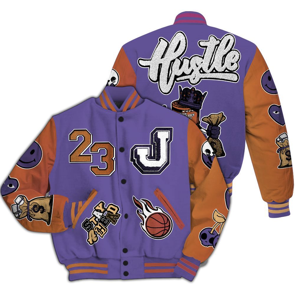 Varsity Jacket To Match Book Sunset 1s - Hustles Money Number 23 All Over Print