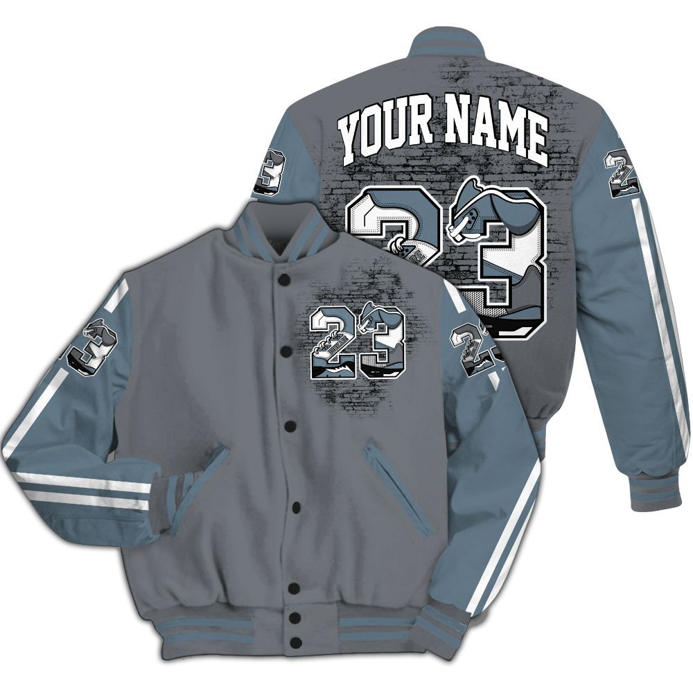 Varsity Jacket To Match Air Max DN Silver Bullet - Custom Name Number 23 5s All Over Print