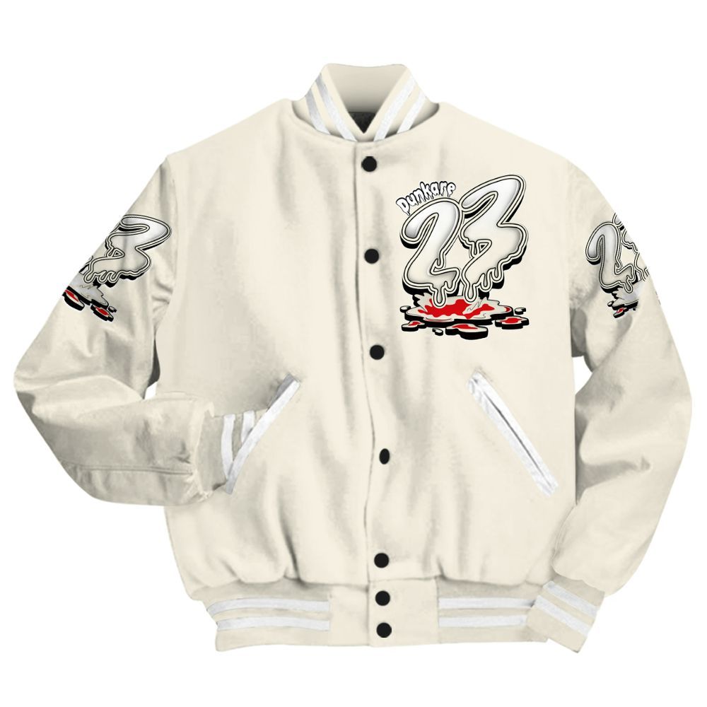 Varsity Jacket To Match Low OG Sail 1s - Custom Name 23 Drip All Over Print