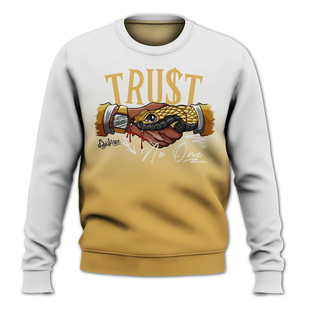 Sweatshirt To Match Retro Light Ginger 14s - Snake Trust No One Drip All Over Print