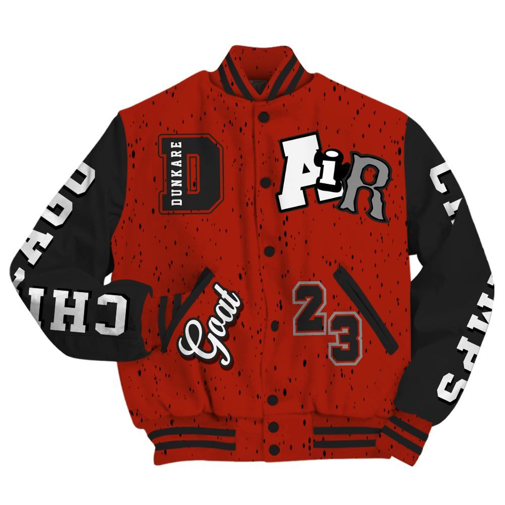 Varsity Jacket To Match Red Cement 4s - AIR Number 23 GOAT All Over Print