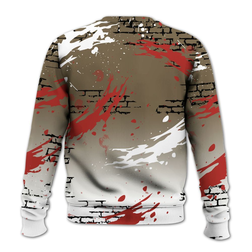 Sweatshirt To Match Olive 9s - Values Of Loyalty Drip All Over Print