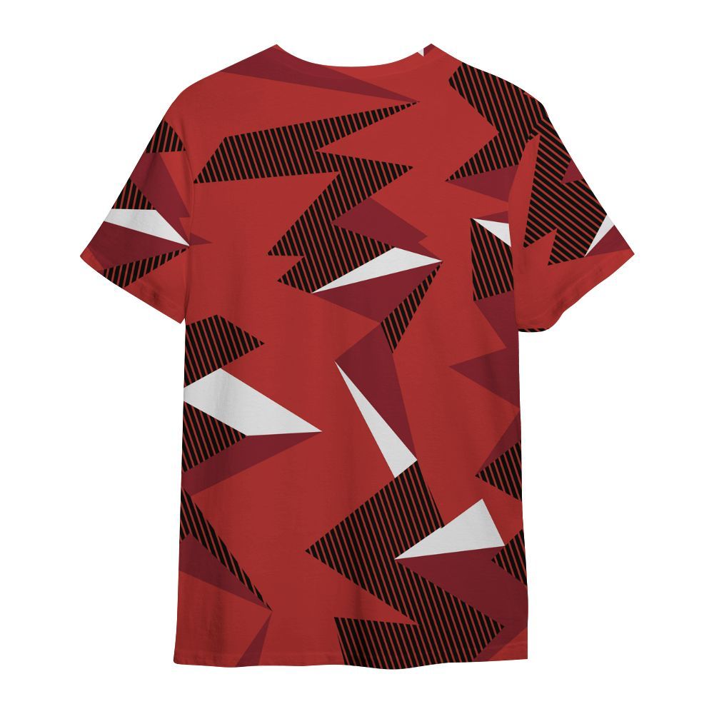 Shirt To Match Bred Reimagined 4s - Geometric Camouflage Pattern All Over Print