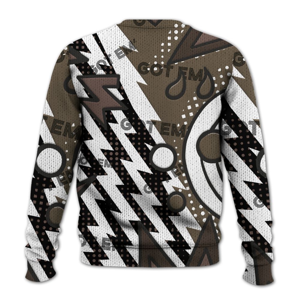 Sweater To Match AMM Dark Mocha 4s - Retro Vintage 90s Graphic