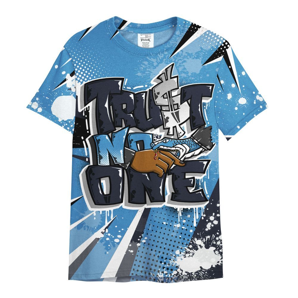 Shirt To Match Low OG Obsidian 1s - Poly Trust No One Dripping All Over Print