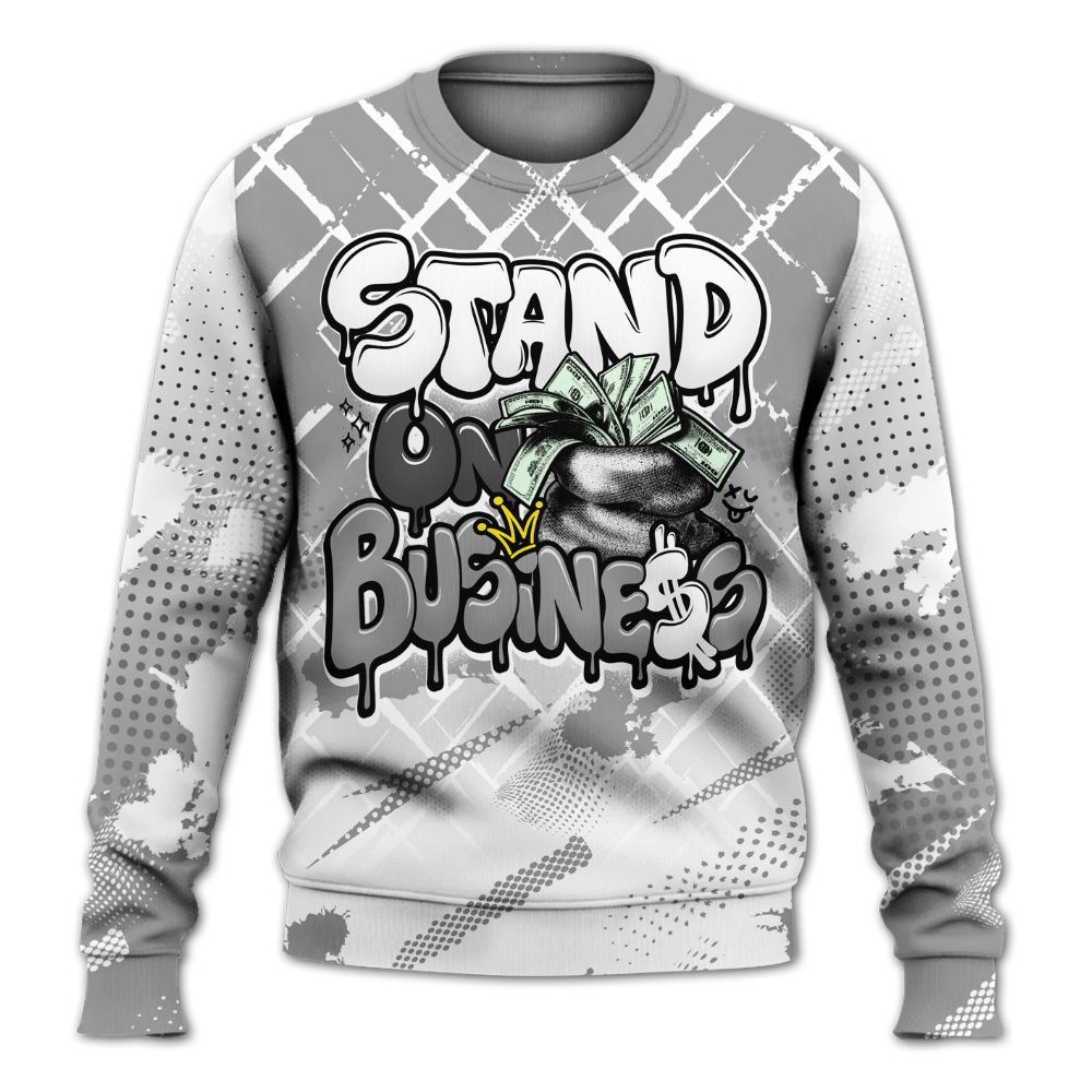 Sweatshirt To Match Retro Stealth 12s - Halftone Stand Business Dripping All Over Print