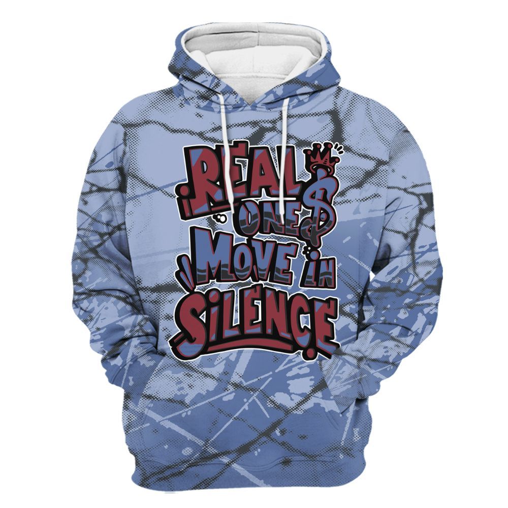 Hoodie To Match Black Metallic 5s - Ones Move In Silence Graphic All Over Print