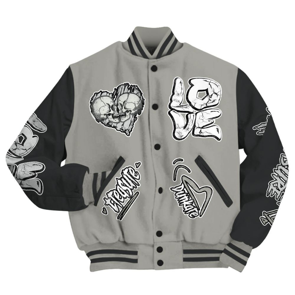 Varsity Jacket To Match High Satin Shadow 1s - Skull Bear All Over Print