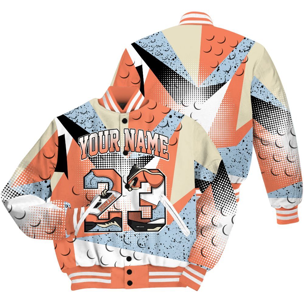 Varsity Jacket To Match DJ Khaled Crimson Bliss 5s Shirt, Poly Custom Name Number 23 5s All Over Print