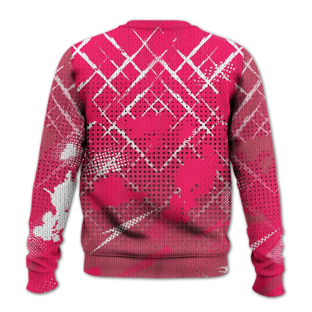 Sweater To Match A'One Hyper Pink Shirt, Halftone Stand Business Dripping Graphic