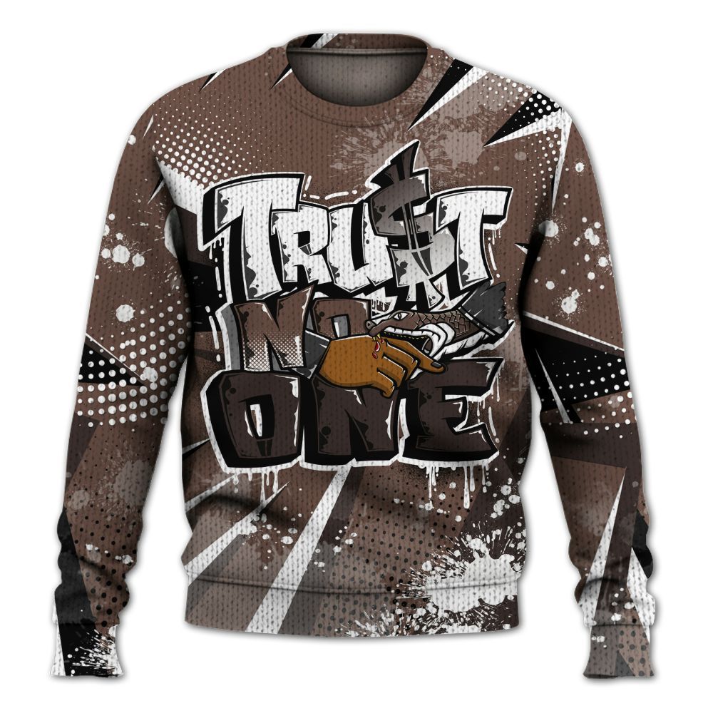 Knitted Sweater To Match Air Force 1 Low Escape - Poly Trust No One Dripping