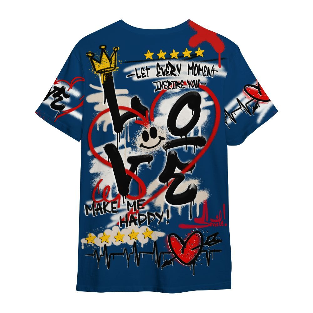 Shirt To Match Retro Rare Air 11s - Happy Love Beats Graffiti Streetwear All Over Print