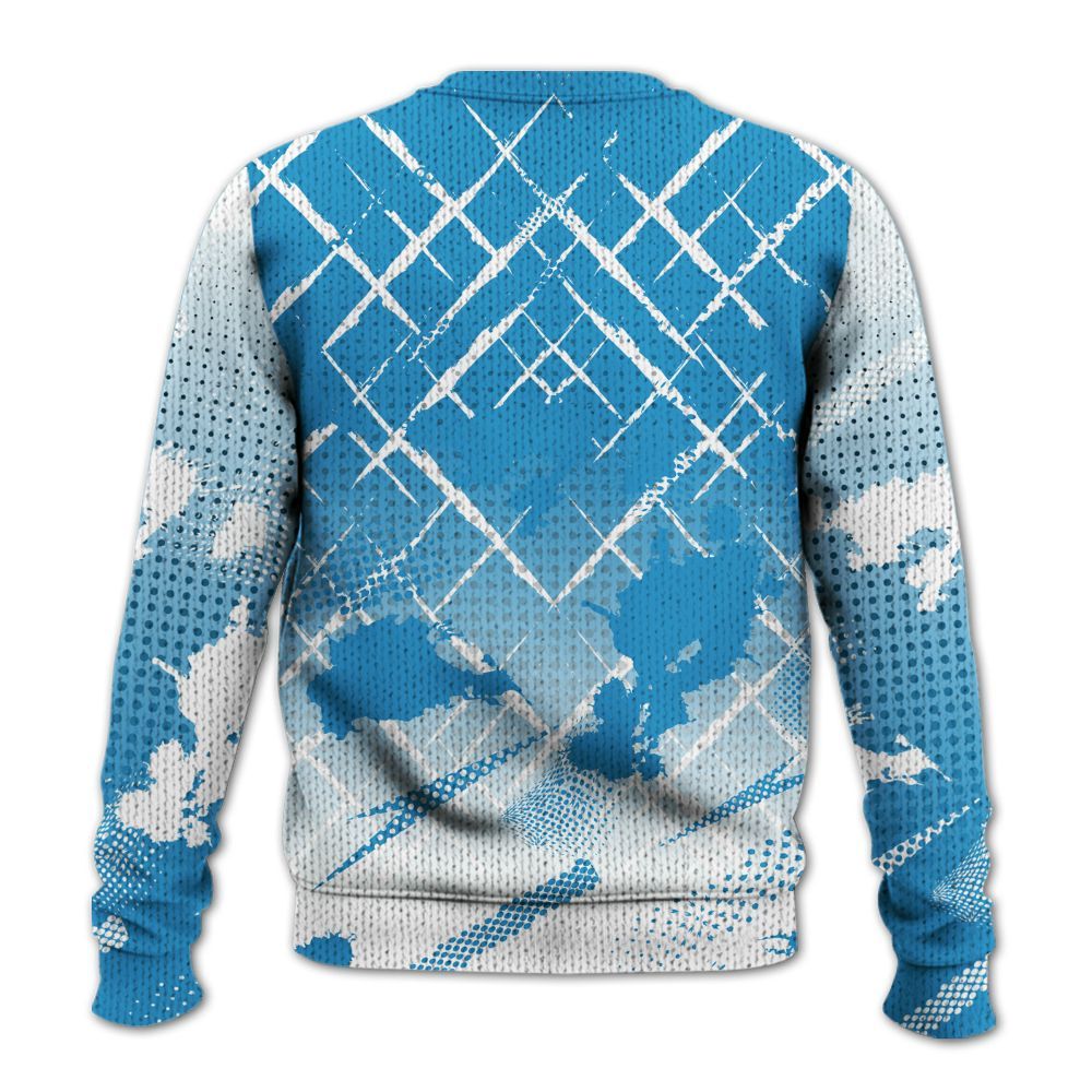 Knitted Sweater To Match Powder Blue 9s - Halftone Stand Business Dripping