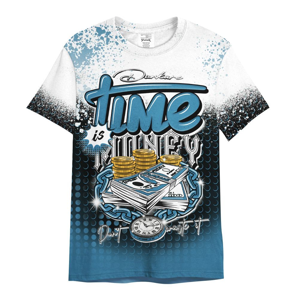 Shirt To Match High OG UNC Reimagined 1s - Halftone Time Is Money All Over Print