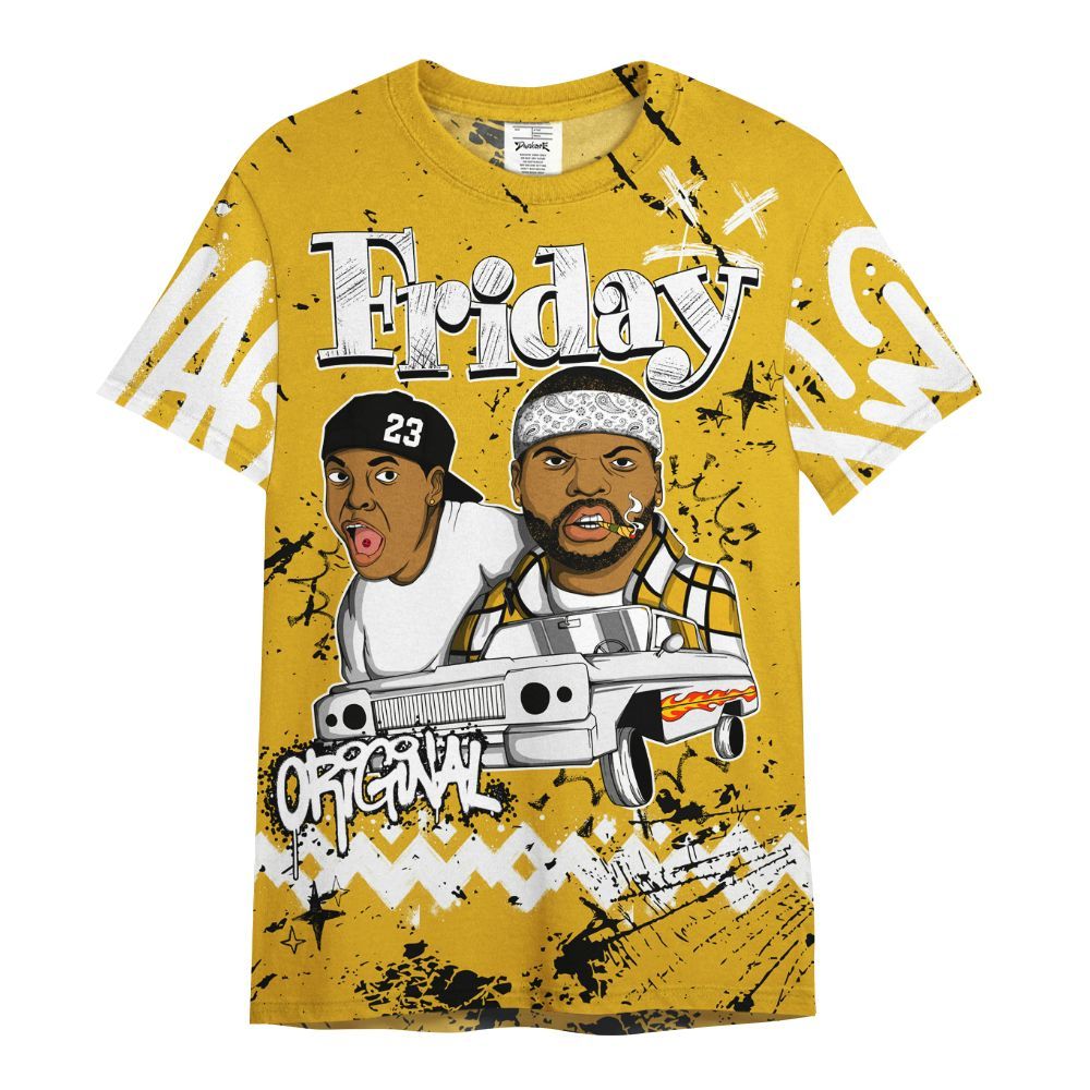Shirt To Match Vivid Sulfur 4s - Friday Sneaker Crayon All Over Print