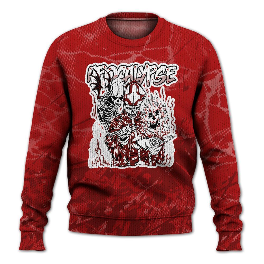 Knitted Sweater To Match Red Taxi 12s - Apocalypse Skeleton Profound