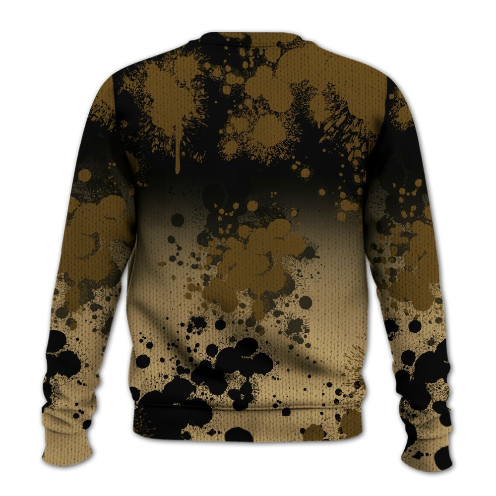 Knitted Sweater To Match Black LD 1000 - God Blessed Ink Drip