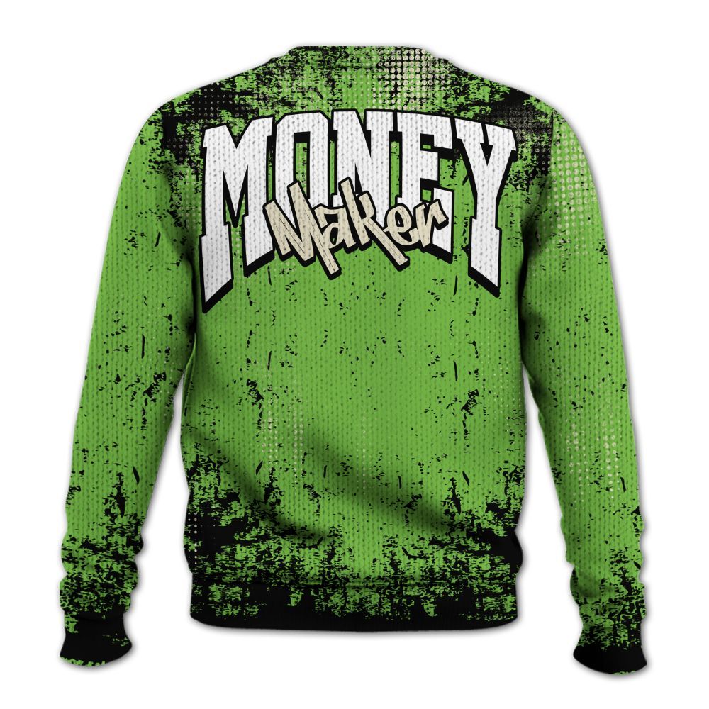 Knitted Sweater To Match Air Max Waffle SP Action Green - Move In Silence Money Street Retro