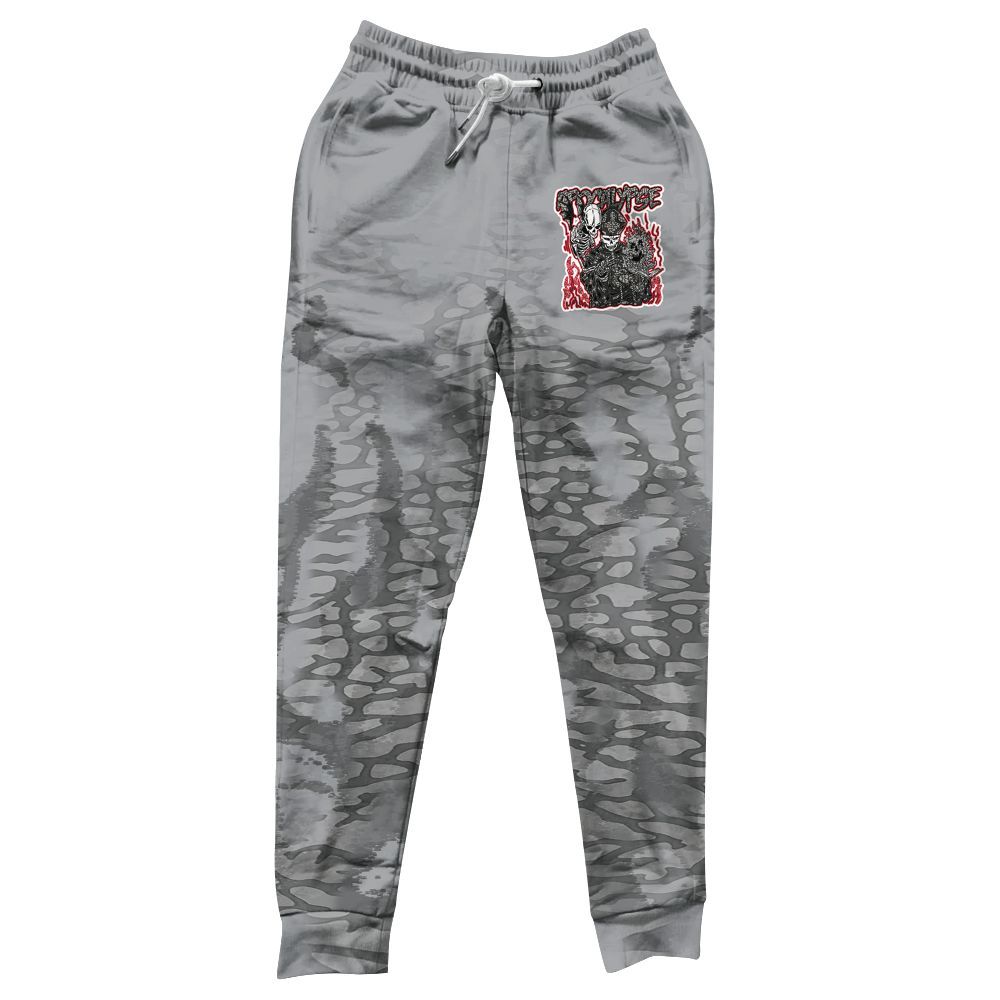 Sweatpant To Match Black Cement 3s - Apocalypse Skeleton Burn All Over Print