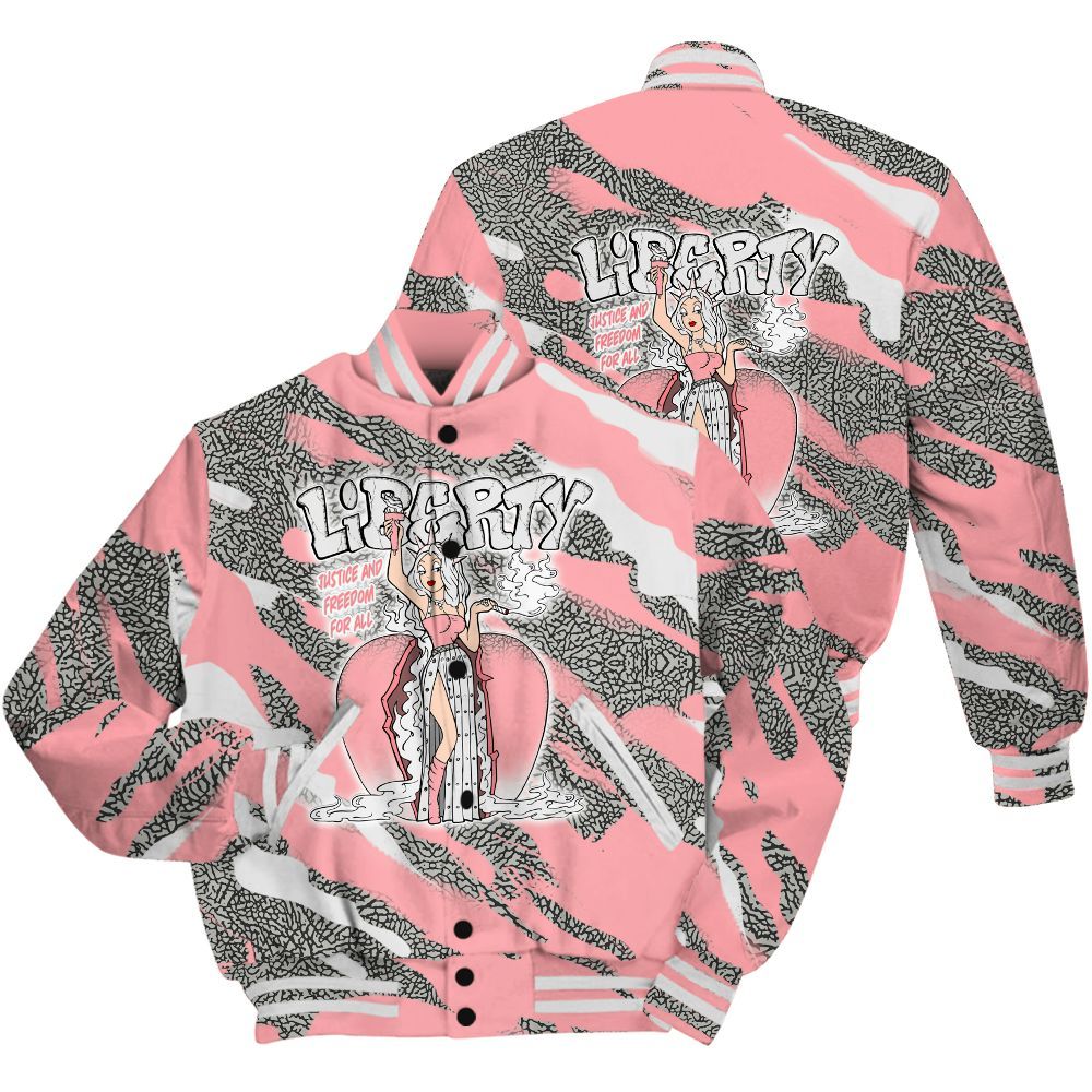 Varsity Jacket To Match Retro Wings 3s Shirt - Midwest Cartoon Colored All Over Print